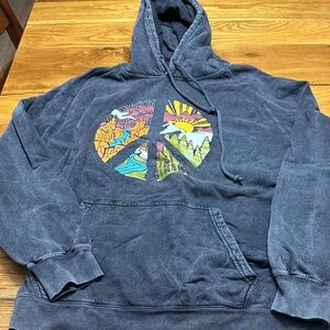 Atomicchild Graphic Hoodie - Faded Black/Dark Grey